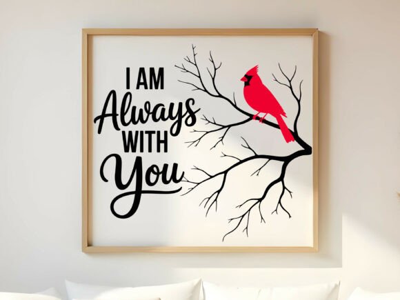 Cardinal Memorial SVG Always with You