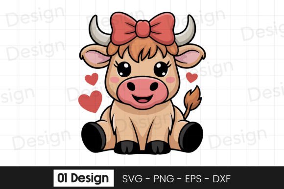 Cute Baby Cow with Bow SVG PNG Review: A Versatile Embroidery Design