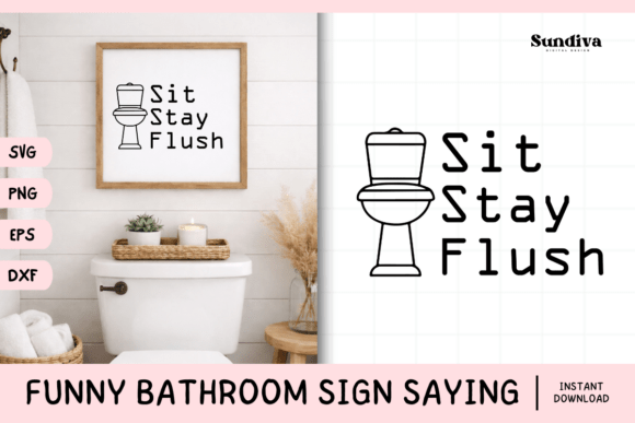 Funny Bathroom Sign Saying SVG 11