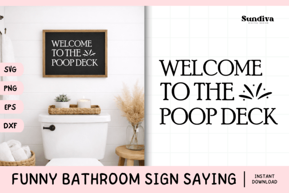 Funny Bathroom Sign Saying SVG 3