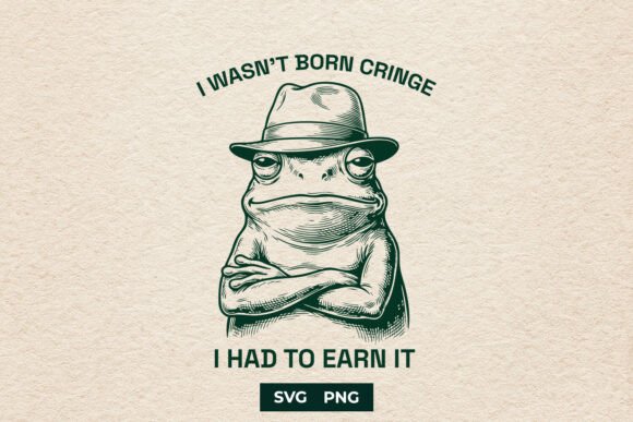 Funny Born Cringe Frog SVG Cut File Review: A Bold Statement for Embroidery Projects