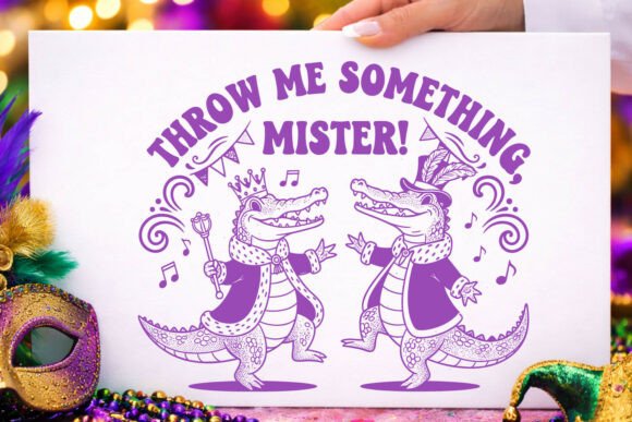 Mardi Grass Throw Me Something SVG PNG