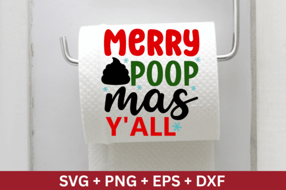 Merry Poop Mas Y All SVG Design for Embroidery Projects