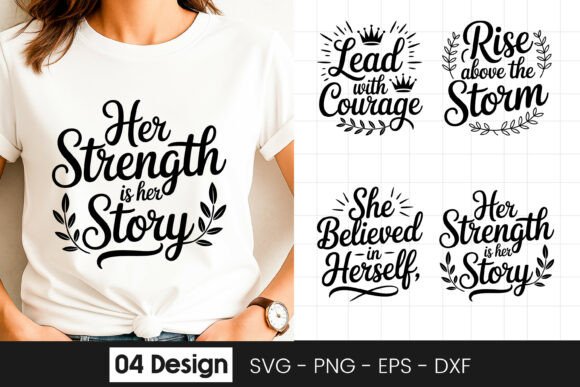 Women Strength Inspirational Quotes SVG